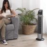 Cecotec Ventilateur de Colonne EnergySilence 850 Skyline, Minuterie, 45 W, Hauteur 33" (84 cm), Moteur en Cuivre, 3 Vitesses, Os
