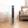 Cecotec - Ventilateur de Colonne EnergySilence 800 Skyline Smart - Diamètre 91 cm, LED et Télécommande, 3 Vitesses et Minuterie 