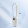 SENYA Fresh Air Ventilateur colonne silencieux 2 en 1 avec purificateur d’air HEPA - Ventilateur sur pied sans pales - Oscillati