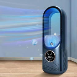 Ventilateur Tour Sans Pales,Ventilateur Silencieux sans Pale pour chambre à coucher,35 dB,6 Vitesses de Réglage,Humidification,M