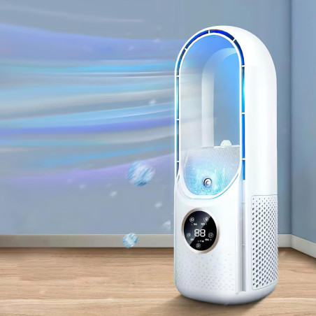 Ventilateur Tour Sans Pales,Ventilateur Silencieux sans Pale pour chambre à coucher,35 dB,6 Vitesses de Réglage,Humidification,M