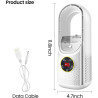 Ventilateur Tour Sans Pales,Ventilateur Silencieux sans Pale pour chambre à coucher,35 dB,6 Vitesses de Réglage,Humidification,M