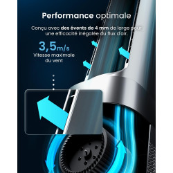 Modèle tour sans lame Pro Breeze OmniAir – Silencieux avec télécommande, filtre HEPA, écran LED, 10 niveaux – Purificateur d'air