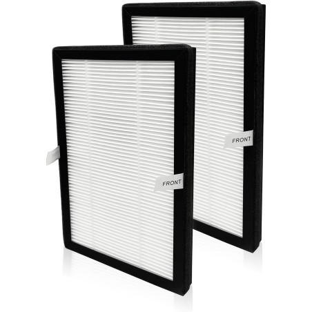 Pro Breeze® Filtre HEPA13 de rechange pour ventilateur à tour sans lame avec purificateur d'air (PB-F-22FW) - Lot de 2