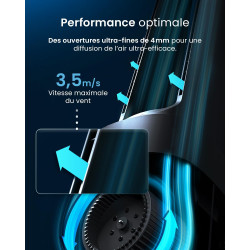 Pro Breeze OmniAir Ventilateur Colonne Purificateur d'Air, Ventilateur Sans Pale 105cm Silencieux, Filtre HEPA, Wi-Fi, Télécomma