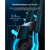 Pro Breeze Ventilateur sans rotor 105 cm purificateur d'air oscillant 75° télécommande filtre HEPA 13 écran LED 10 vitesses très