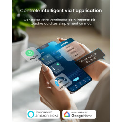 Pro Breeze OmniAir Ventilateur Colonne Purificateur d'Air, Ventilateur Sans Pale 105cm Silencieux, Tour avec Filtre HEPA, Wi-Fi,