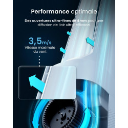 Pro Breeze OmniAir Ventilateur Colonne Purificateur d'Air, Ventilateur Sans Pale 105cm Silencieux, Tour avec Filtre HEPA, Wi-Fi,