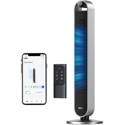 DREO 25dB Pilot Max Smart WiFi Ventilateur colonne avec Commande Vocale, Fonctionne avec Alexa, Contrôle APP, Ventilateur silenc