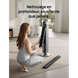 DREO 25dB Pilot Max Smart WiFi Ventilateur colonne avec Commande Vocale, Fonctionne avec Alexa, Contrôle APP, Ventilateur silenc
