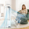 Ventilateur tour 2 en 1 sans rotor avec télécommande, très silencieux et purificateur d'air avec HEPA, 8 vitesses, oscillation à