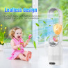 Ventilateur tour 2 en 1 sans rotor avec télécommande, très silencieux et purificateur d'air avec HEPA, 8 vitesses, oscillation à