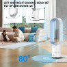 Ventilateur sans rotor avec télécommande, ventilateur tour 2 en 1, très silencieux et purificateur d'air avec HEPA, 8 vitesses, 