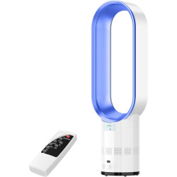Ventilateur sans rotor avec télécommande, ventilateur tour 2 en 1, très silencieux et purificateur d'air avec HEPA, 8 vitesses, 