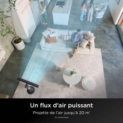 Shark TurboBlade Ventilateur colonne sans pale, Rafraîchissement multidirectionnel à haute vitesse jusqu’à 20 mètres, Discret, 1