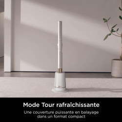 Shark TurboBlade Ventilateur colonne sans pale, Rafraîchissement multidirectionnel à haute vitesse jusqu’à 20 mètres, Discret, 1