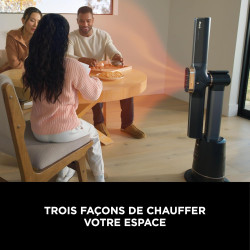 Shark TurboBlade Cool + Heat 2-en-1 Chauffage et ventilateur colonne sans pale, Telecomande, Multidirectionnel jusqu’à 20 mètres