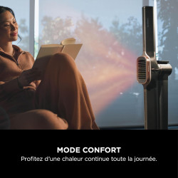 Shark TurboBlade Cool + Heat 2-en-1 Chauffage et ventilateur colonne sans pale, Telecomande, Multidirectionnel jusqu’à 20 mètres
