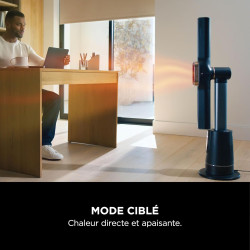 Shark TurboBlade Cool + Heat 2-en-1 Chauffage et ventilateur colonne sans pale, Telecomande, Multidirectionnel jusqu’à 20 mètres
