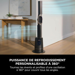 Shark TurboBlade Cool + Heat 2-en-1 Chauffage et ventilateur colonne sans pale, Telecomande, Multidirectionnel jusqu’à 20 mètres