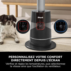 Shark TurboBlade Cool + Heat 2-en-1 Chauffage et ventilateur colonne sans pale, Telecomande, Multidirectionnel jusqu’à 20 mètres