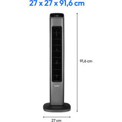 MEDION colonne ventilateur MD10809, ventilateur tour avec 5 vitesses et mode sommeil silencieux, colonne d'air avec télécommande