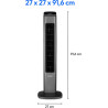 MEDION colonne ventilateur MD10809, ventilateur tour avec 5 vitesses et mode sommeil silencieux, colonne d'air avec télécommande
