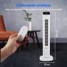MEDION P15 TF Ventilateur Colonne avec Télécommande (5 Vitesses, Mode Nuit Silencieux, 45 W Puissance, Oscillation Horizontale A