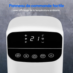 MEDION P15 TF Ventilateur Colonne avec Télécommande (5 Vitesses, Mode Nuit Silencieux, 45 W Puissance, Oscillation Horizontale A