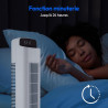 MEDION P15 TF Ventilateur Colonne avec Télécommande (5 Vitesses, Mode Nuit Silencieux, 45 W Puissance, Oscillation Horizontale A