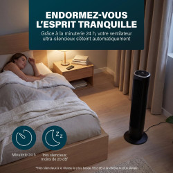 Princess Ventilateur colonne - Design élégant - 50 W - Puissant, Silencieux, Basse Consommation - Hauteur : 103 cm - Oscillant -
