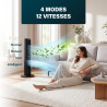 Princess Ventilateur colonne - Design élégant - 40 W - Puissant, Silencieux, Basse Consommation - Hauteur : 91,5 cm - Oscillant 