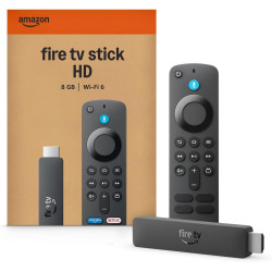 Amazon Fire TV Stick HD (nouvelle génération) : TV gratuite et en direct, télécommande vocale Alexa, alimentation via votre TV, 