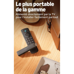 Amazon Fire TV Stick HD (nouvelle génération) : TV gratuite et en direct, télécommande vocale Alexa, alimentation via votre TV, 
