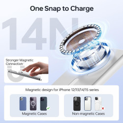 Batterie Externe 10000mAh, Magnétique sans Fil Power Bank, 20W Charge Rapide USB C Input & Output Powerbank, Portable Chargeur I