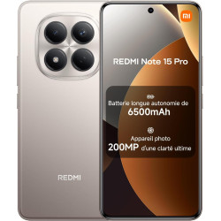 Xiaomi rougemi note 15 pro, smartphone 12+512go, batterie longue autonomie 6500mah, appareil photo 200 mpx, résistance à l'eau i