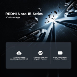 Xiaomi rougemi note 15 5g, smartphone 8+256go, design ultra fin, résistance à l'eau ip65, appareil photo ultra-net 108 mpx, écra