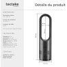 tectake® Ventilateur Colonne Ventilateur Silencieux & Oscillant 80°, 8 Vitesses Minuterie avec Télécommande Ecran LED Ventilateu