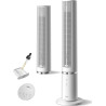 Midea Ventilateur Tour Blanc 103cm pour Chambre, Refroidissement Puissant 9m/s, Omni-Télécommande, Oscillation 90° avec Design I