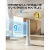 Midea Ventilateur Tour Blanc 103cm pour Chambre, Refroidissement Puissant 9m/s, Omni-Télécommande, Oscillation 90° avec Design I
