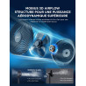 Midea Ventilateur Circulateur d'Air DC 18W, Hauteur Réglable jusqu'à 110cm, Contrôle Électronique Silencieux, Oscillation Automa