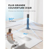Midea Ventilateur Colonne Silencieux 45W, Tour Noir 97cm, Contrôle Électronique, Design Compact 32x32cm, Léger 3.7kg pour Chambr