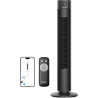 Midea Ventilateur Colonne Silencieux 32dB, Moteur DC 38W, Tour 105cm avec Contrôle Électronique, Design Compact 30x30cm, Gris Ti