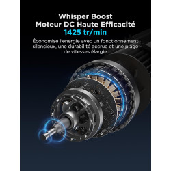 Midea Ventilateur Colonne Silencieux 32dB, Moteur DC 38W, Tour 105cm avec Contrôle Électronique, Design Compact 30x30cm, Gris Ti