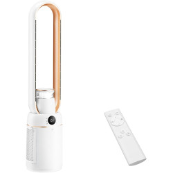 ROVSUN Ventilateur Colonne Purificateur d'Air, Ventilateur Sans Pales 110 cm, Humidification, Ions Négatifs, Stérilisation UV, 3