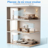 ROVSUN Ventilateur Colonne Purificateur d'Air, Ventilateur Sans Pales 110 cm, Humidification, Ions Négatifs, Stérilisation UV, 3