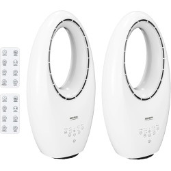 ROVSUN Ventilateur Colonne Purificateur d'Air, Ventilateur Sans Pales, Humidification, Ions Négatifs, Stérilisation UV, 15H Minu