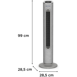 Rowenta Eole Home Ventilateur colonne, Puissant, 40 dB(A), 7 vitesses, 3 modes manuels, Ecran de contrôle LED, Timer 12 h, Oscil