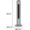 Rowenta Eole Home Ventilateur colonne, Puissant, 40 dB(A), 7 vitesses, 3 modes manuels, Ecran de contrôle LED, Timer 12 h, Oscil