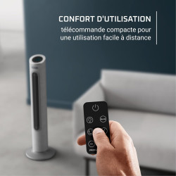 Rowenta Eole Home Ventilateur colonne, Puissant, 40 dB(A), 7 vitesses, 3 modes manuels, Ecran de contrôle LED, Timer 12 h, Oscil